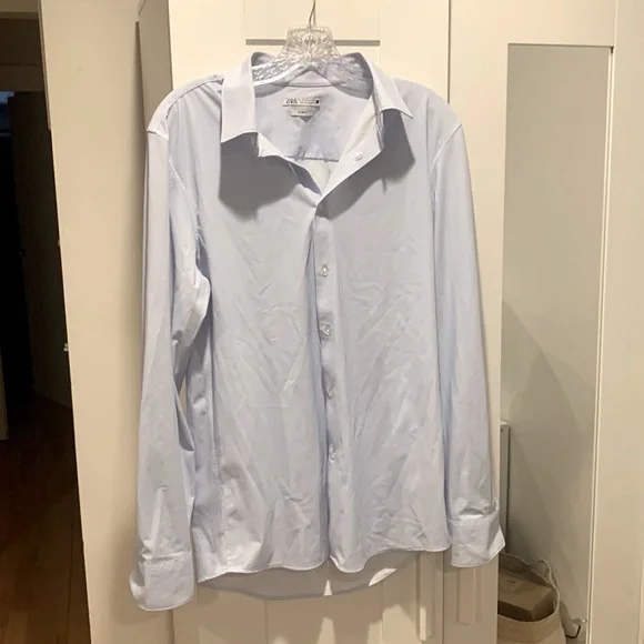 zara slim fit dress shirt Zara Man Men's Slim Fit Dress Shirt: Size Medium